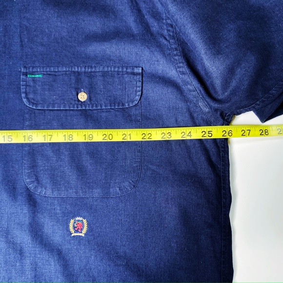 Navy * Blue Classic Tommy Hilfiger LS Button Down - L - Picture 3 of 4